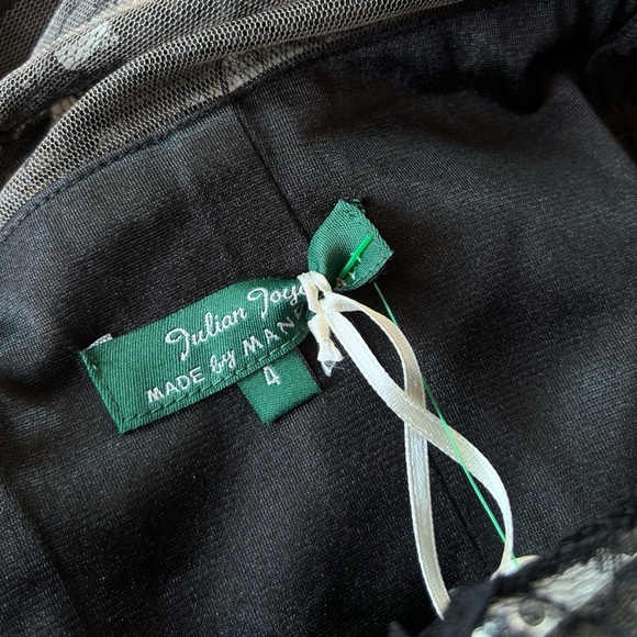 Y2K Julian Joyce Mandalay Goth Spider Web Lace Long Sleeve Dress Halloween Gown - Picture 9 of 9